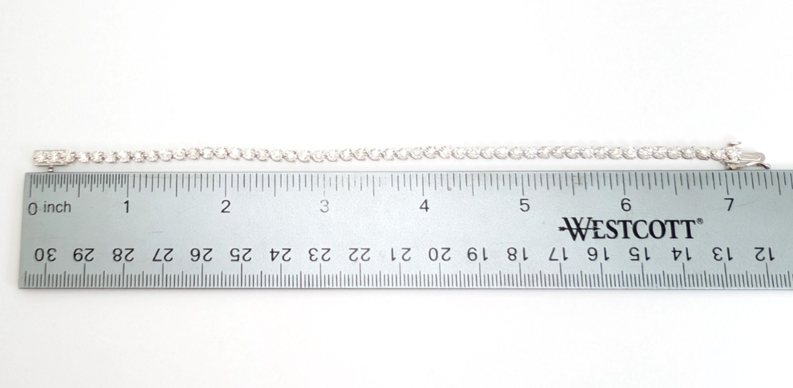 14K Gold 7" Bracelet 1 ctw Sratbust Tennis P970- FOX1841 - Image 12
