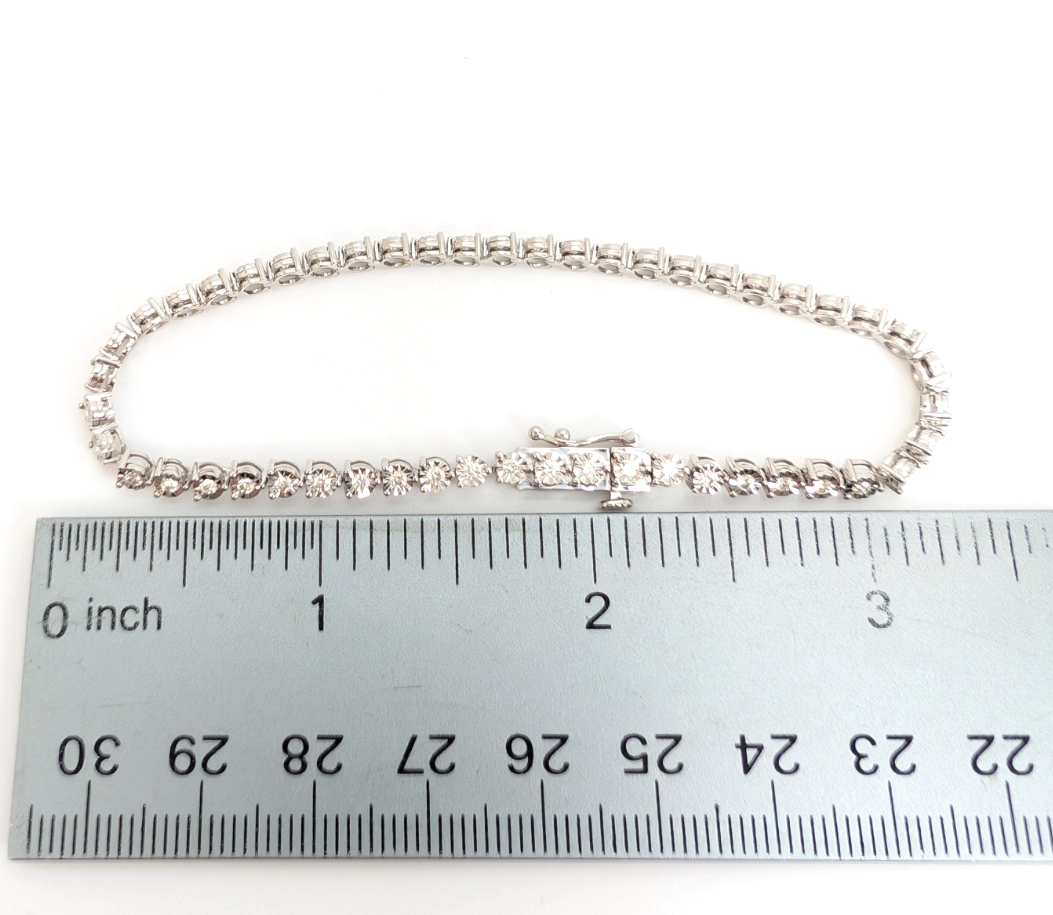 14K Gold 7" Bracelet 1 ctw Sratbust Tennis P970- FOX1841 - Image 13