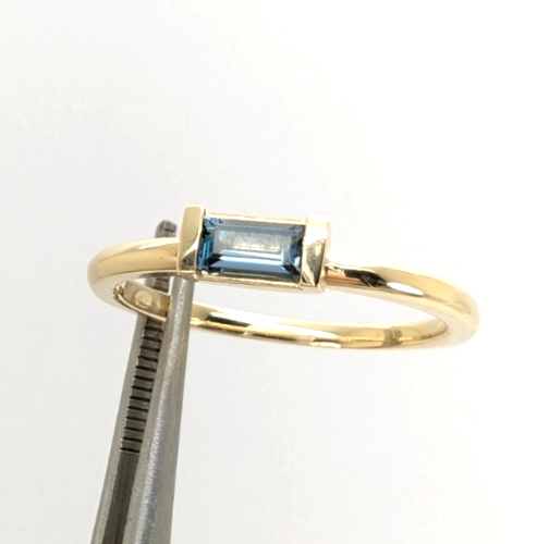 14K Gold 6.75 Ring Sapphire E/W Bezel Solitaire FOX1785 - Image 11