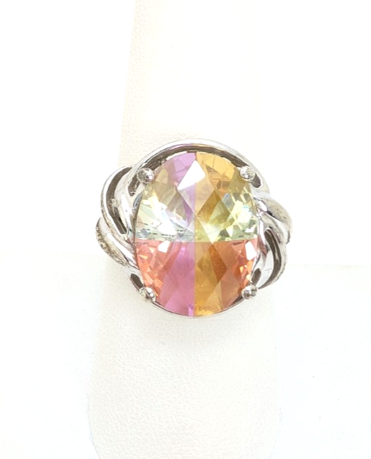Sterling Silver 925 7.5 Ring Multicolor Gem R890- FOX1869