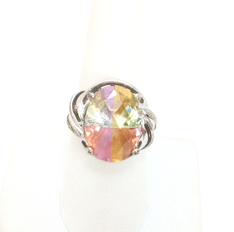Sterling Silver 925 7.5 Ring Multicolor Gem R890- FOX1869 - Image 4