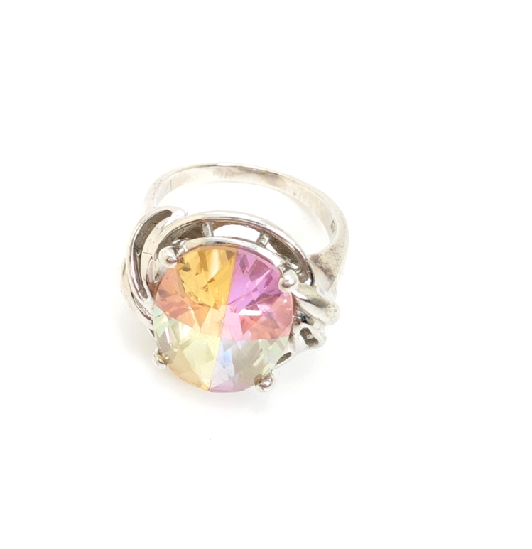 Sterling Silver 925 7.5 Ring Multicolor Gem R890- FOX1869 - Image 5
