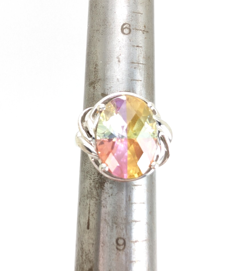 Sterling Silver 925 7.5 Ring Multicolor Gem R890- FOX1869 - Image 13
