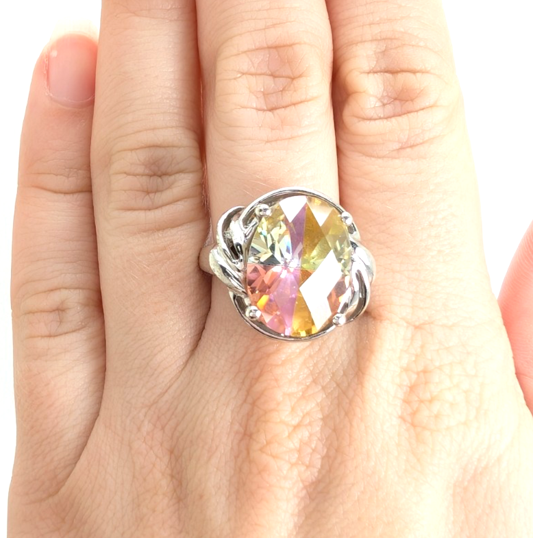 Sterling Silver 925 7.5 Ring Multicolor Gem R890- FOX1869 - Image 14
