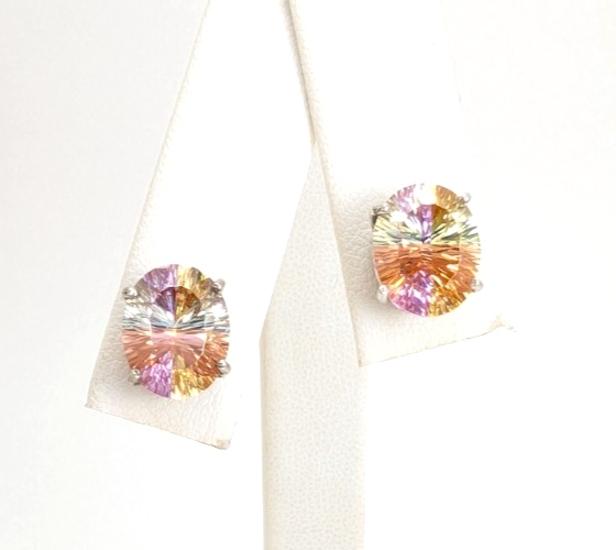 Sterling Silver 925 Earrings Multicolor Stone R899- FOX1862