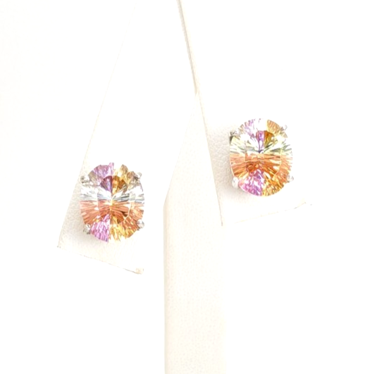 Sterling Silver 925 Earrings Multicolor Stone R899- FOX1862 - Image 3