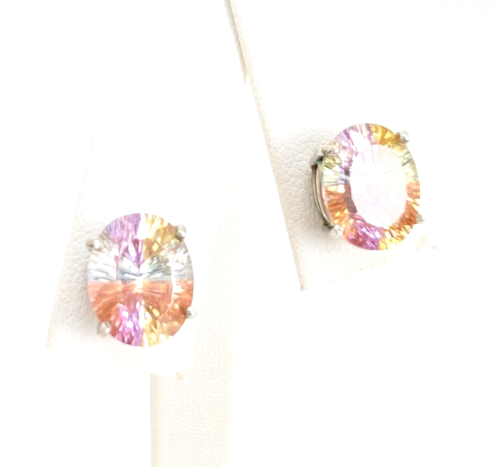 Sterling Silver 925 Earrings Multicolor Stone R899- FOX1862 - Image 5