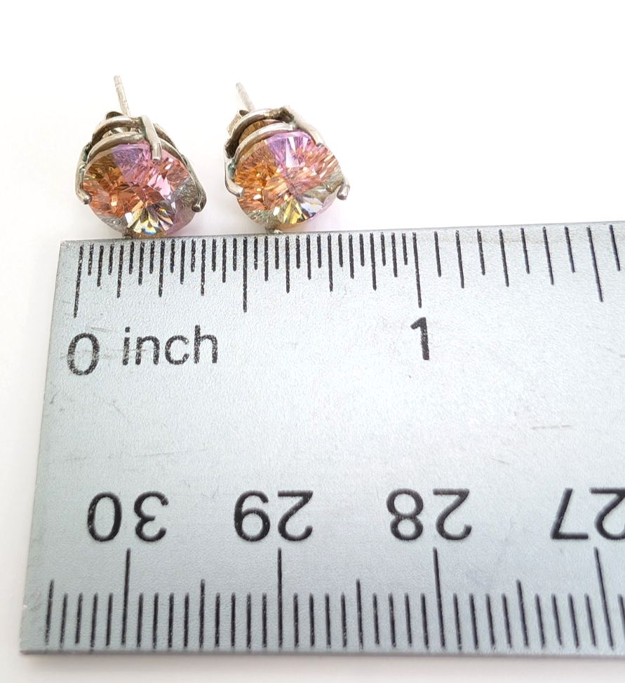 Sterling Silver 925 Earrings Multicolor Stone R899- FOX1862 - Image 14