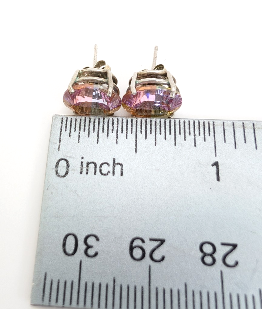 Sterling Silver 925 Earrings Multicolor Stone R899- FOX1862 - Image 15
