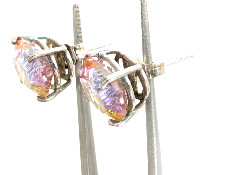 Sterling Silver 925 Earrings Multicolor Stone R899- FOX1862 - Image 17