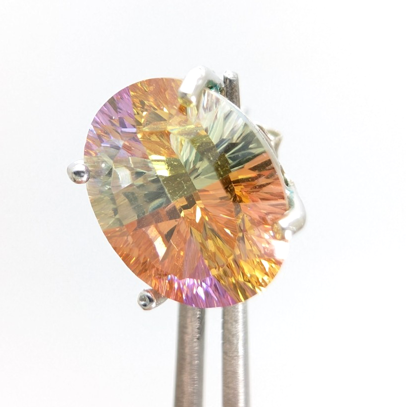 Sterling Silver 925 Earrings Multicolor Stone R899- FOX1862 - Image 18