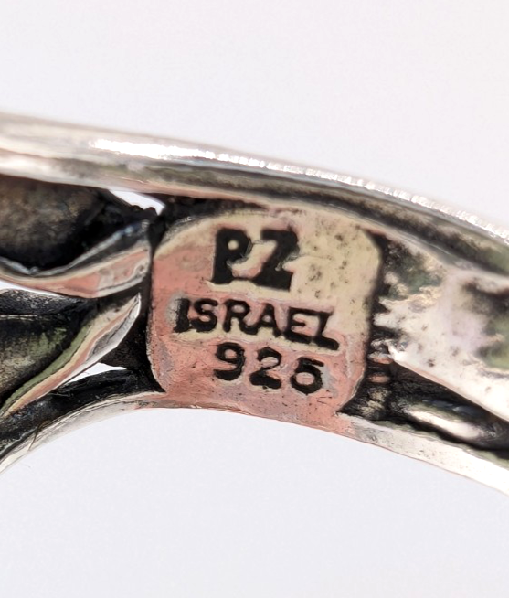 PZ Israel Sterling Silver 925 Roman Glass Ring Oak766 - Image 15
