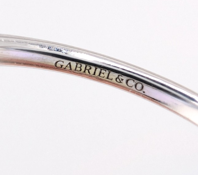14K White Gold Diamond Open Band Ring OAK606 - Image 2