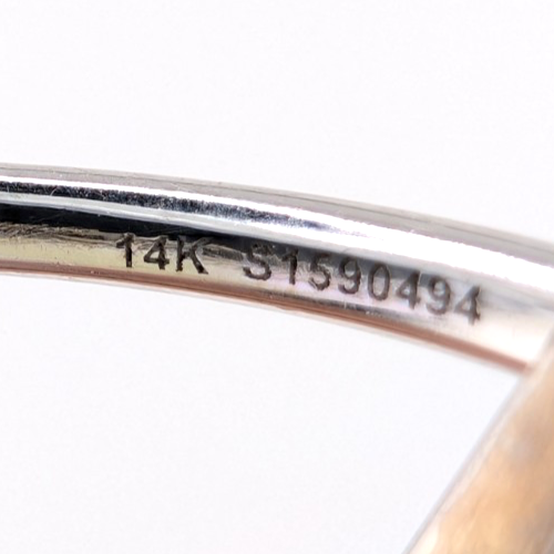 14K White Gold Diamond Open Band Ring OAK606 - Image 4