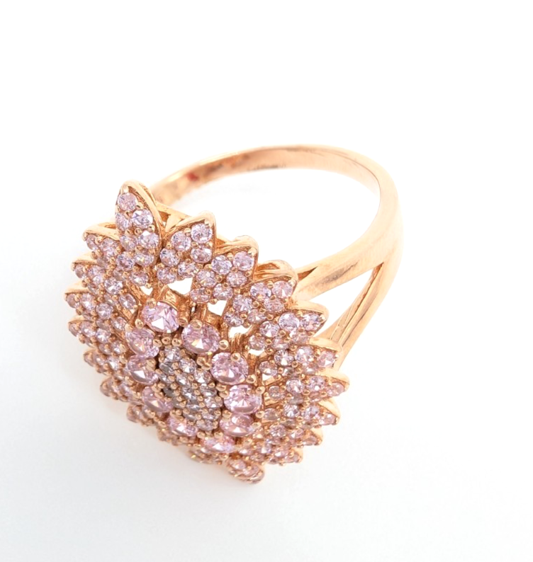 Sterling Silver 925 9 Ring Pink Cluster R868- FOX1920 - Image 12