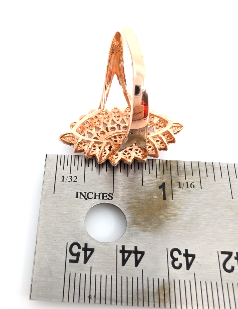 Sterling Silver 925 9 Ring Pink Cluster R868- FOX1920 - Image 14