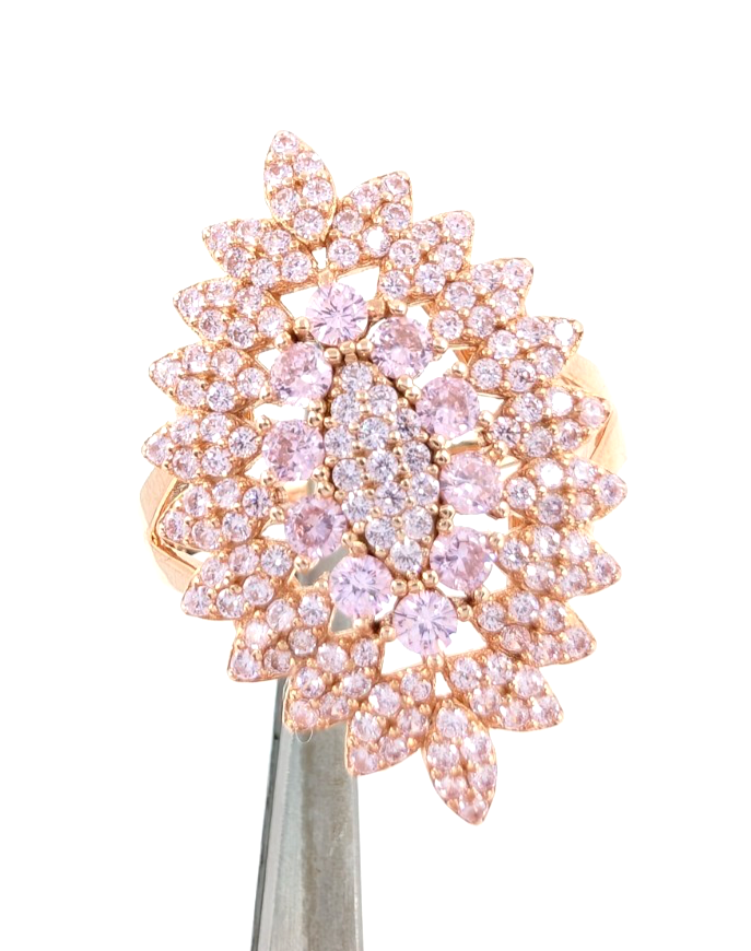 Sterling Silver 925 9 Ring Pink Cluster R868- FOX1920 - Image 16