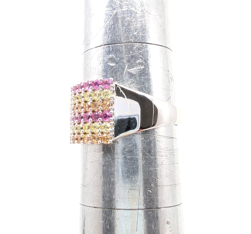 Sterling Silver 925 10 Ring O/Y/P pave 13630 - Image 14