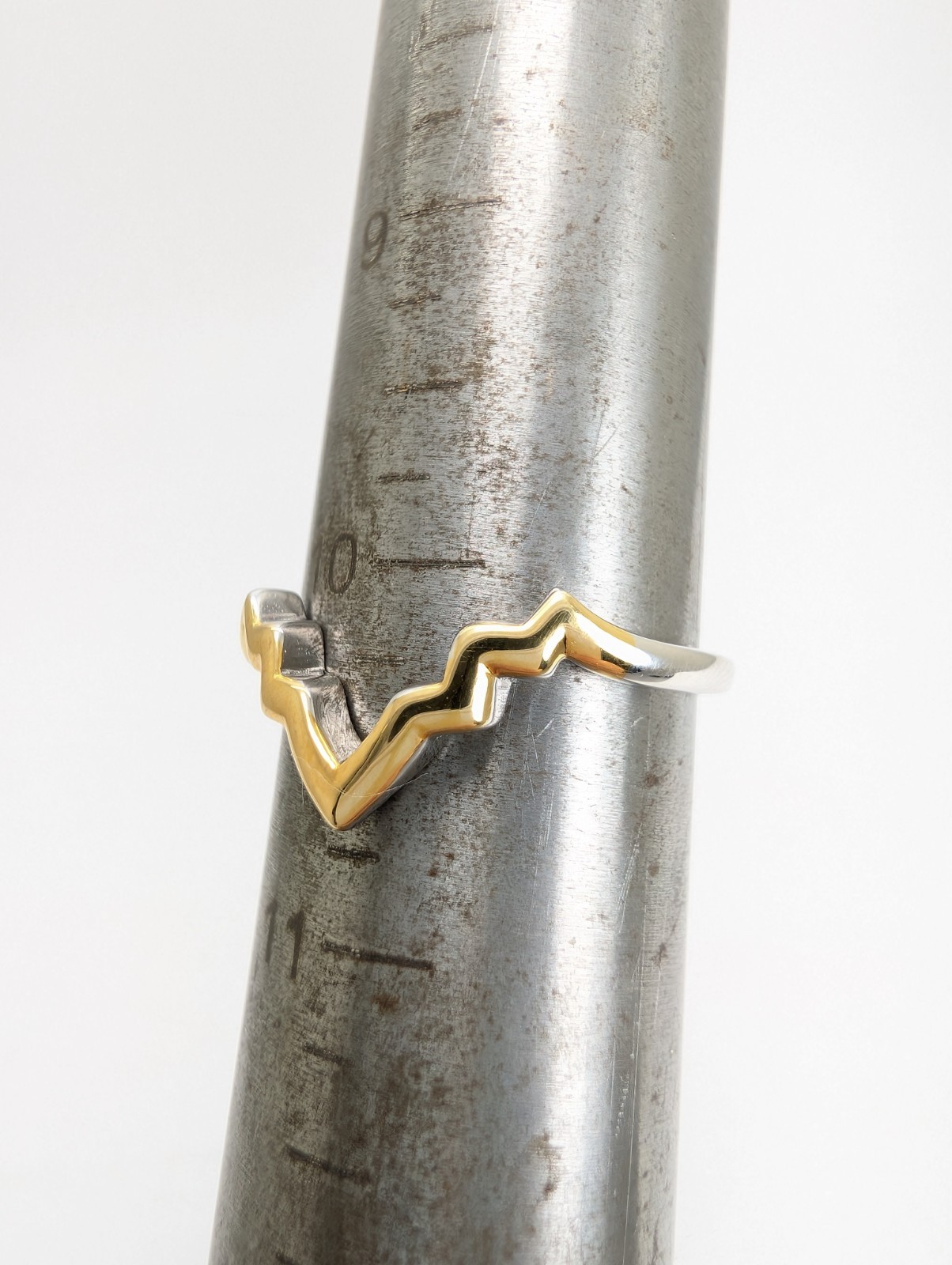 Sterling Silver 925 10.25 Ring TwoTone Enhancer R1025- FOX1965 - Image 14