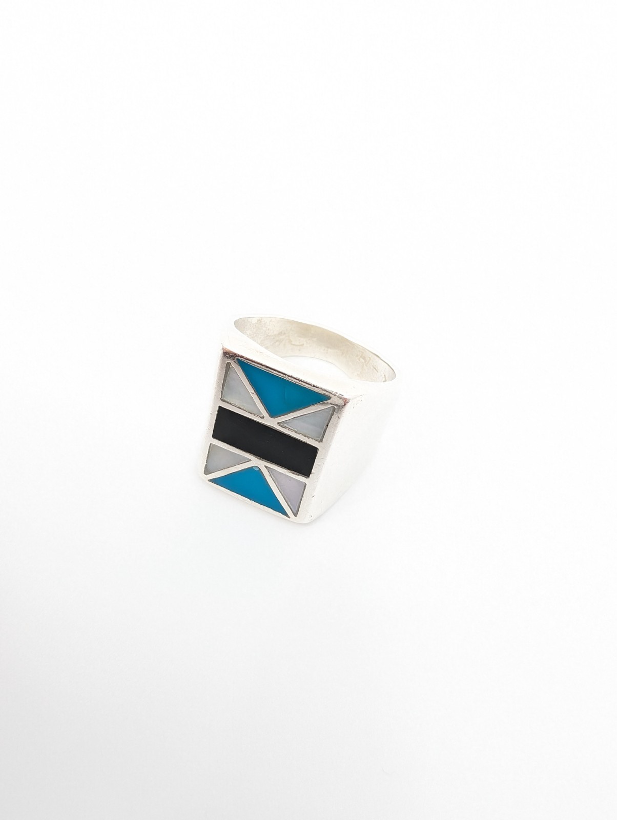 Sterling Silver 925 11 Ring flush geometric 13124 - Image 16