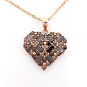Sterling Silver 925 17.5"- 19.5"  Necklace RGP Singapore Heart R858- FOX1910