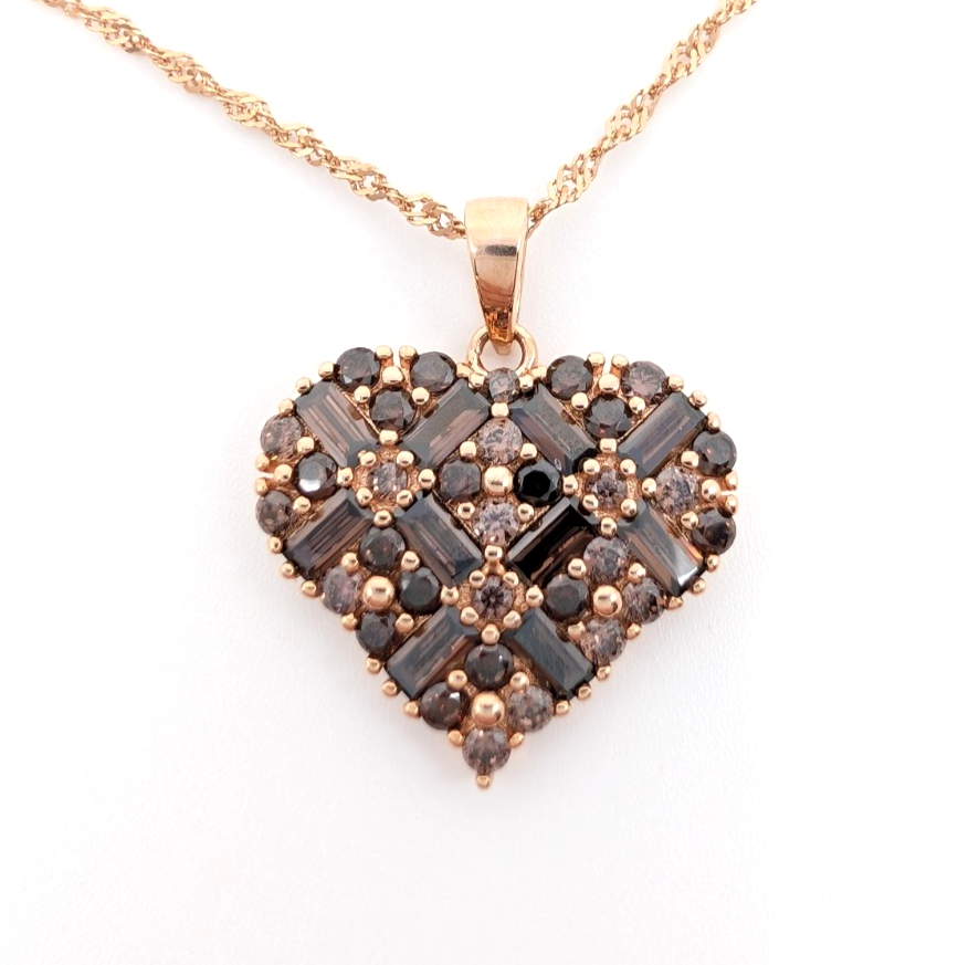 Sterling Silver 925 17.5"- 19.5" Necklace RGP Singapore Heart R858- FOX1910
