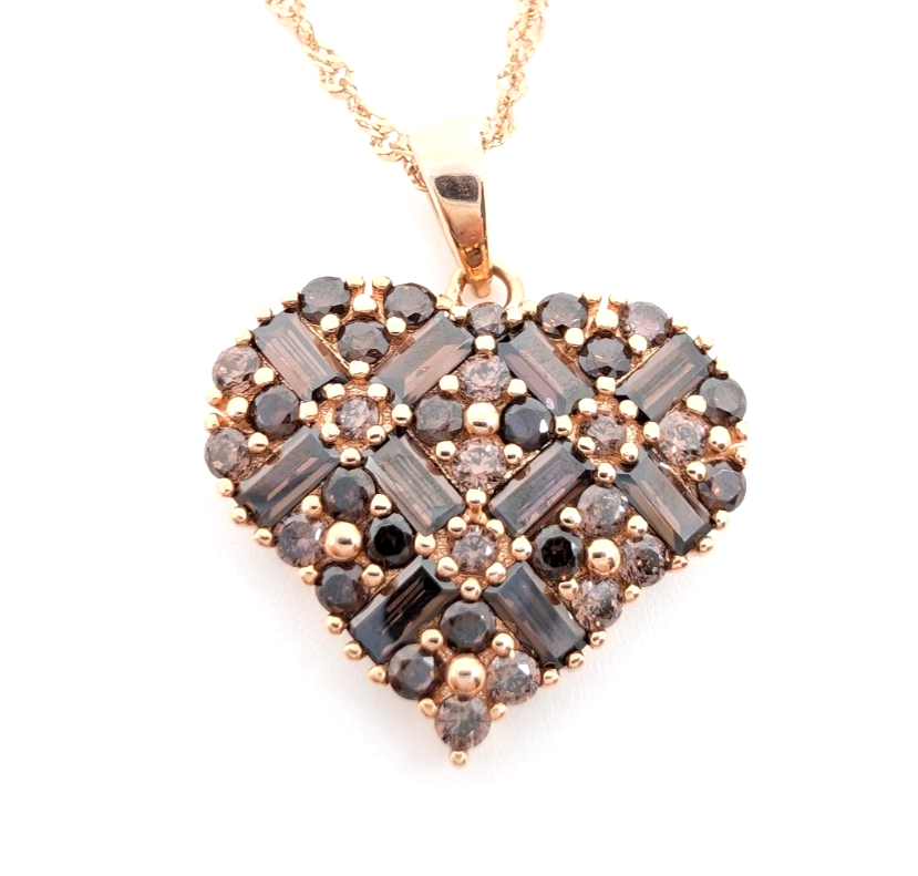 Sterling Silver 925 17.5"- 19.5" Necklace RGP Singapore Heart R858- FOX1910 - Image 2