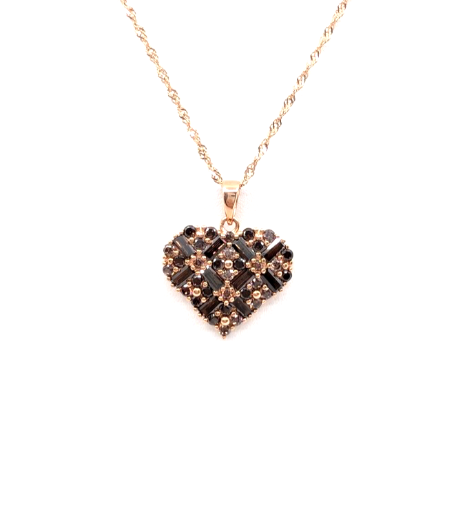 Sterling Silver 925 17.5"- 19.5" Necklace RGP Singapore Heart R858- FOX1910 - Image 4