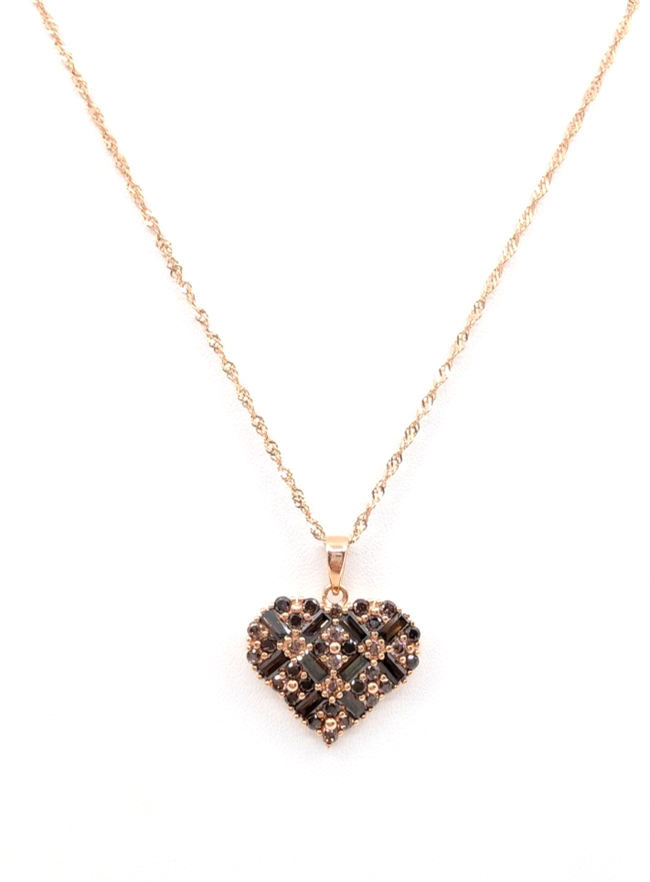 Sterling Silver 925 17.5"- 19.5" Necklace RGP Singapore Heart R858- FOX1910 - Image 8