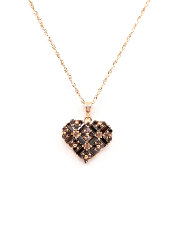 Sterling Silver 925 17.5"- 19.5" Necklace RGP Singapore Heart R858- FOX1910 - Image 11