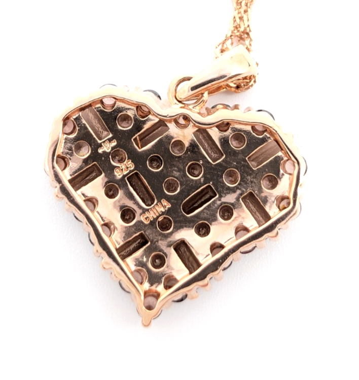 Sterling Silver 925 17.5"- 19.5" Necklace RGP Singapore Heart R858- FOX1910 - Image 16