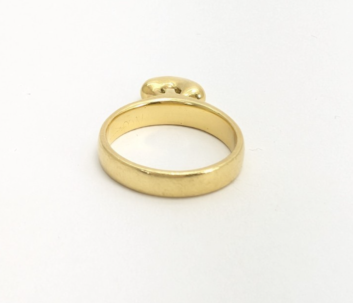 Robert Lee Morris 18K Yellow Gold Dangle Heart Band Ring 11137 - Image 5