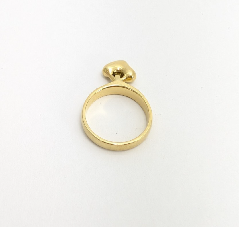 Robert Lee Morris 18K Yellow Gold Dangle Heart Band Ring 11137 - Image 6