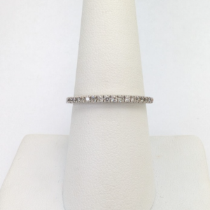 14K White Gold 1/10ctw Diamond Stack  Wedding Band Ring P275-Fox1007