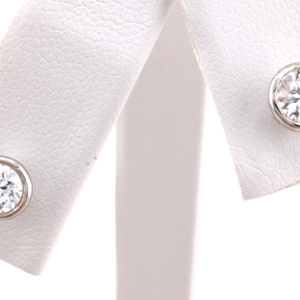 Tiffany & Co Elsa Peretti Platinum .38ct VS1 Diamond By the Yard Studs FOX2051