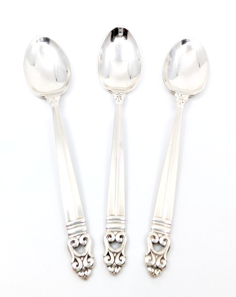 Sterling Silver Cartier Classic Danish 3 Vintage Tea Spoons 13521