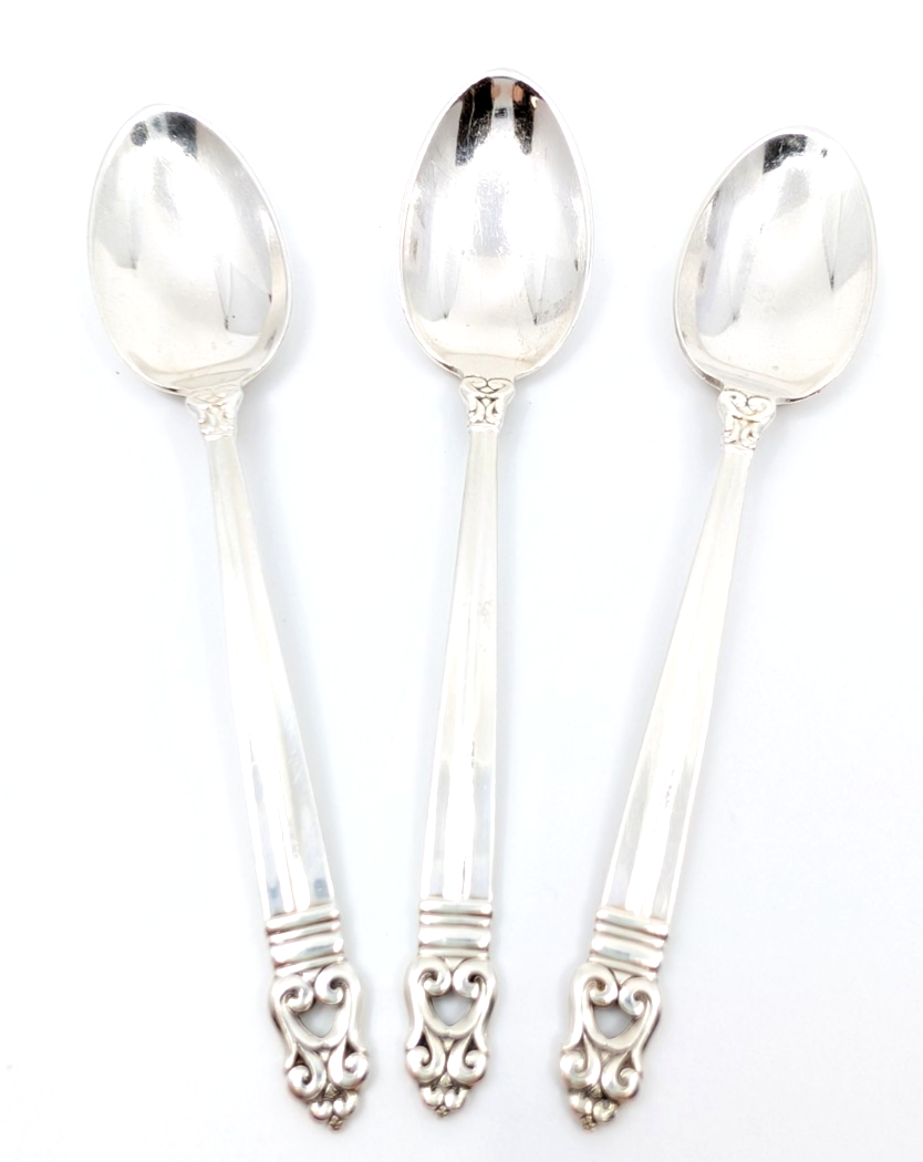 Sterling Silver Cartier Classic Danish 3 Vintage Tea Spoons 13521 - Image 2