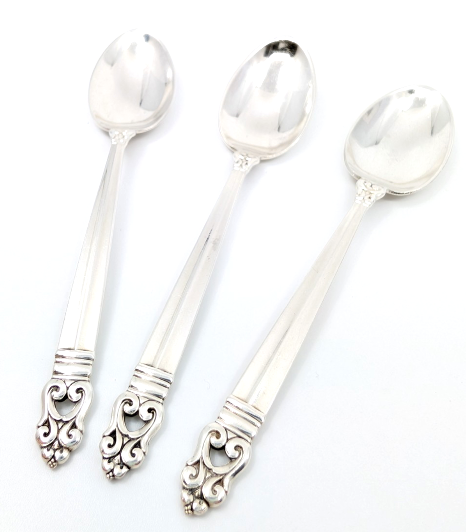 Sterling Silver Cartier Classic Danish 3 Vintage Tea Spoons 13521 - Image 3