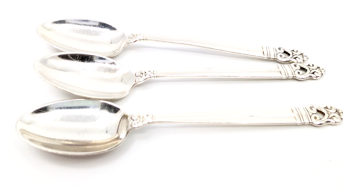 Sterling Silver Cartier Classic Danish 3 Vintage Tea Spoons 13521 - Image 10