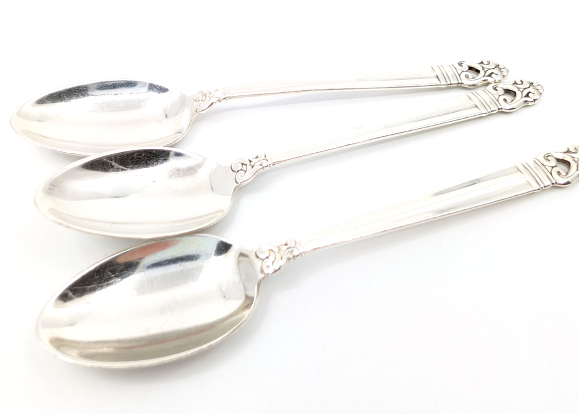 Sterling Silver Cartier Classic Danish 3 Vintage Tea Spoons 13521 - Image 14