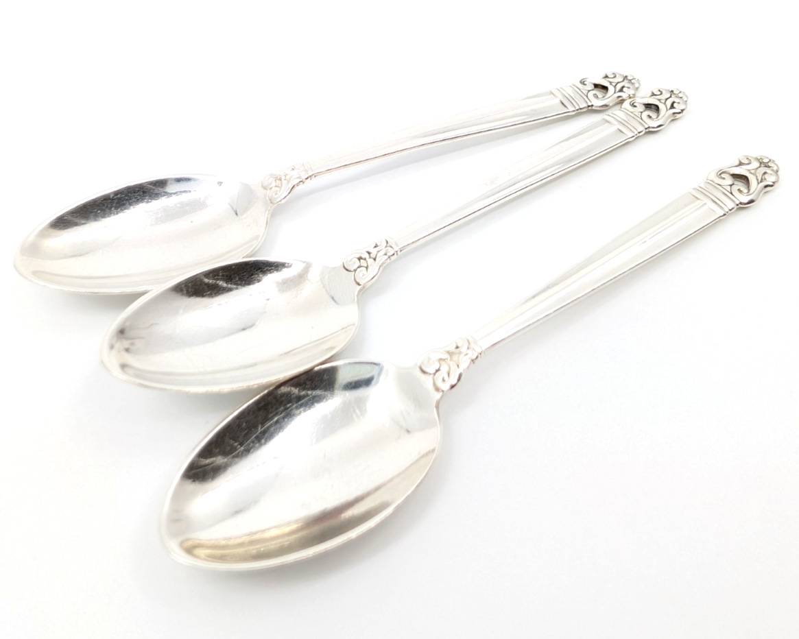 Sterling Silver Cartier Classic Danish 3 Vintage Tea Spoons 13521 - Image 16