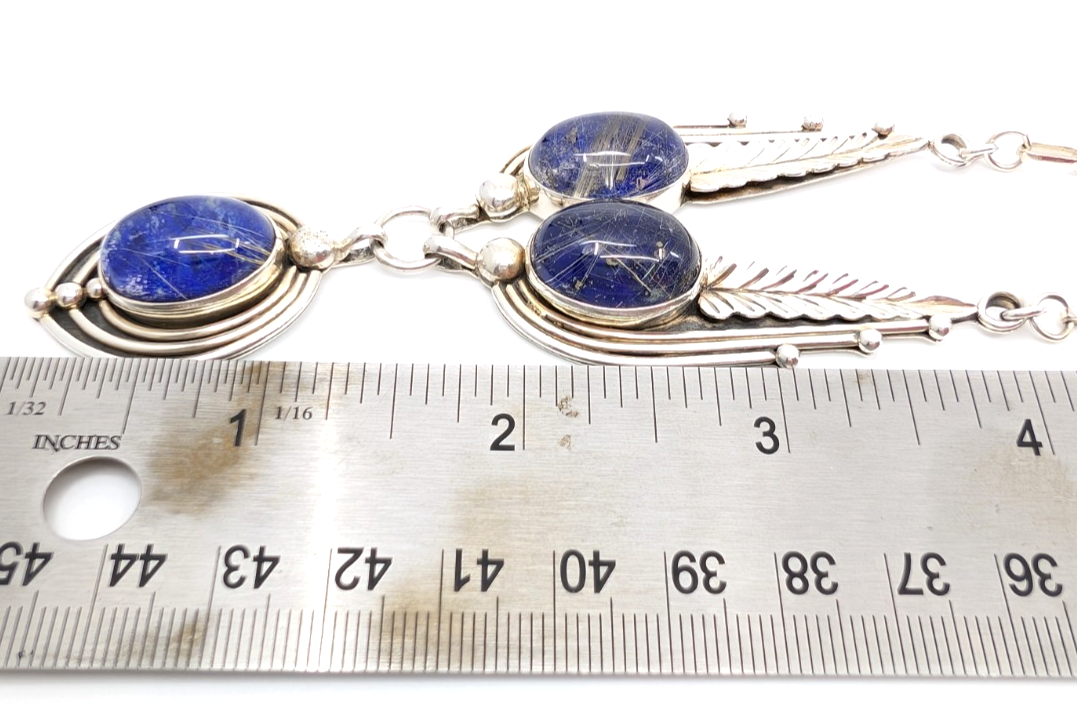 Sterling Silver 925 18" Necklace Lapis Lazuli 14629 - Image 12