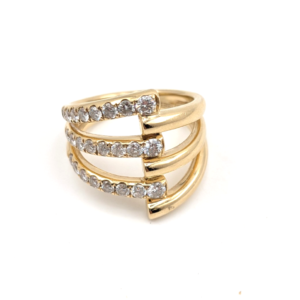 14K Effy D'Oro App Diamond Row Ring 17132