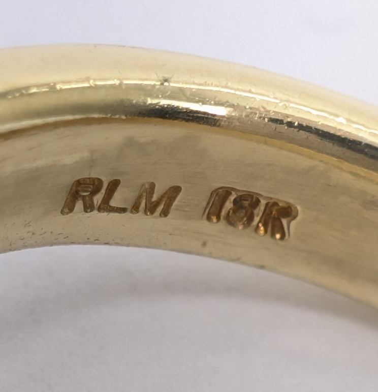 18K Gold Robert Lee Morris Diamond Bypass Ring 14358 - Image 9
