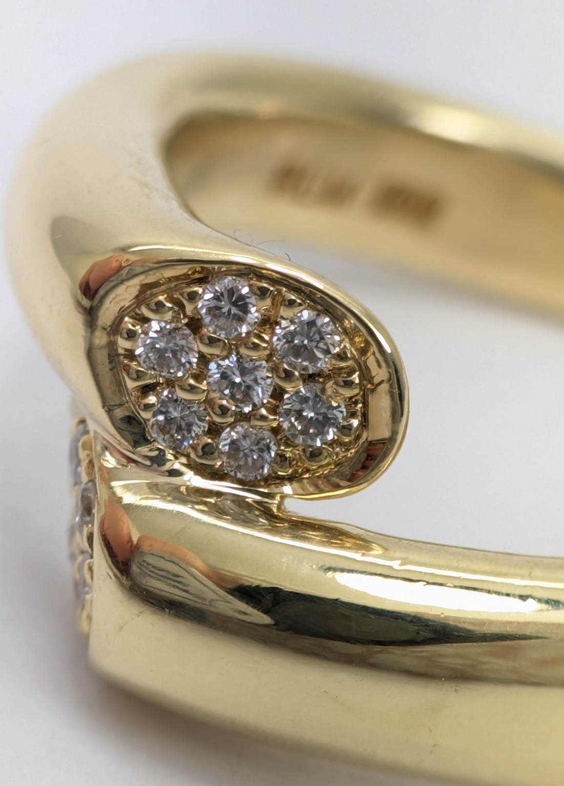 18K Gold Robert Lee Morris Diamond Bypass Ring 14358 - Image 10