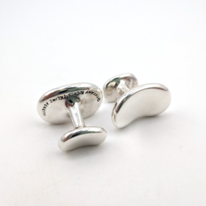 Tiffany & Co Sterling Silver 925 Elsa Peretti Bean Cufflinks 25507
