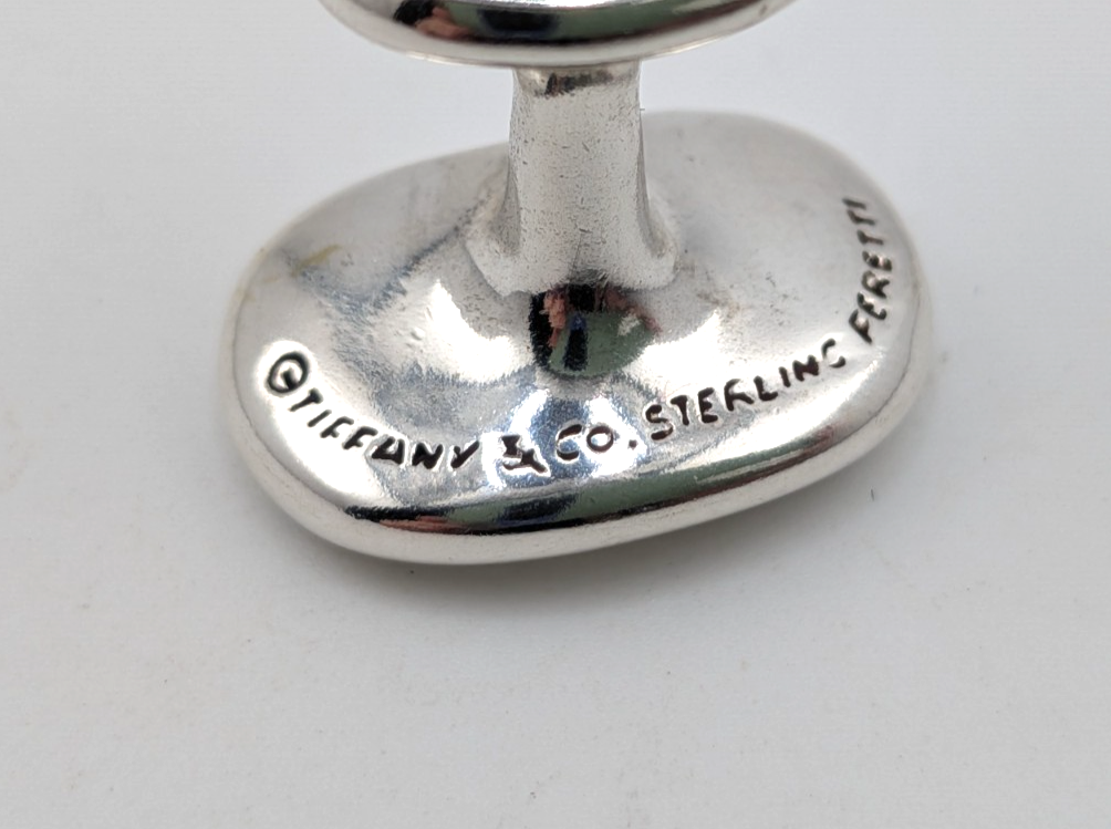 Tiffany & Co Sterling Silver 925 Elsa Peretti Bean Cufflinks 25507 - Image 8