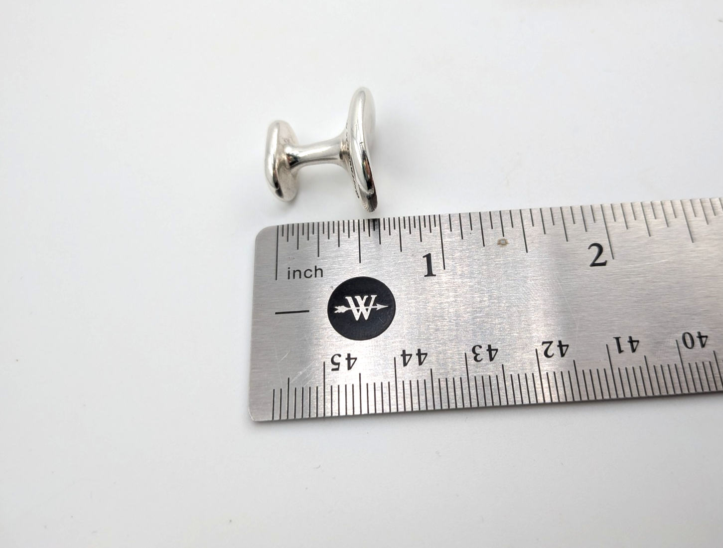 Tiffany & Co Sterling Silver 925 Elsa Peretti Bean Cufflinks 25507 - Image 11