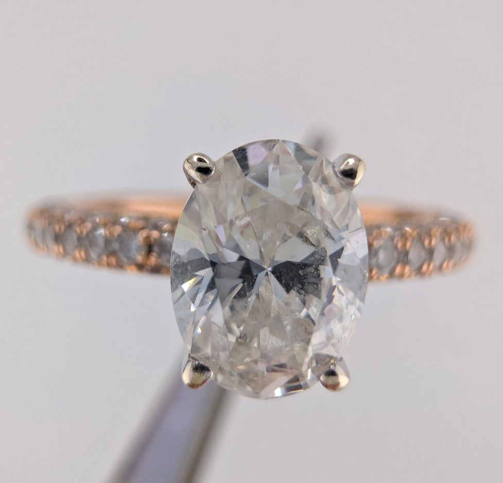 Neil Lane 14k Rose Gold 0.8 Oval 1.3 ctw Diamonds Ring Set OAK597 - Image 11