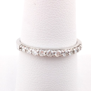 14k White Gold Diamond Band Ring 16262